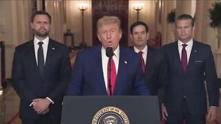 PRESIDENT TRUMP: I can report to the world that the strikes were a spectacular success.. Iran must now make peace."