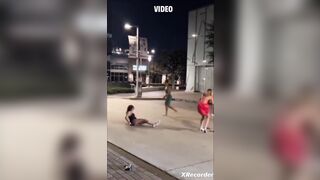 What do you call this kind of fight?? 5 Mature Woman Fighting like kids, Wait for the Cheap Shot near the end