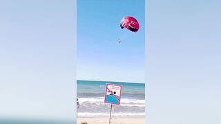 Tourist is Snapped Unconscious during Beach Ride gone Wrong (Slow Motion Added)