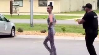 Woman is all Swagger until she meets Taser