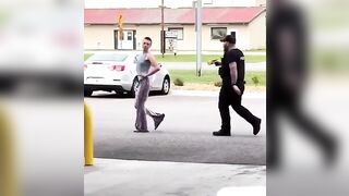 Woman is all Swagger until she meets Taser