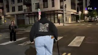 Based Portland Woman Steps to Antifa Thugs Ruining her Night Sleep...