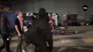 Based Portland Woman Steps to Antifa Thugs Ruining her Night Sleep...