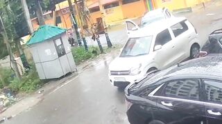 Girl with Umbrella is Deer in the Headlights Bad for Her