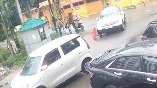 Girl with Umbrella is Deer in the Headlights Bad for Her