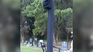 God will not be mocked. Someone tried to burn a cross with Jesus Christ in a cemetery in UK.