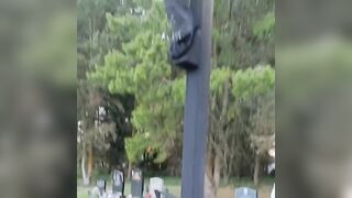God will not be mocked. Someone tried to burn a cross with Jesus Christ in a cemetery in UK.