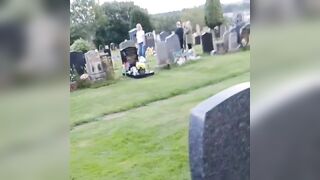 God will not be mocked. Someone tried to burn a cross with Jesus Christ in a cemetery in UK.
