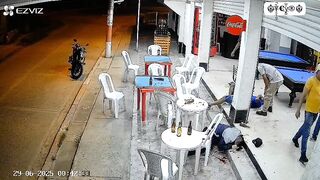 Brutal Murder: Man having Beers with his Friends is Killed from Behind..