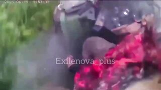 Most insane POV yet. Ukrainian drone tears in pieces a russian soldier driving a quad bike
