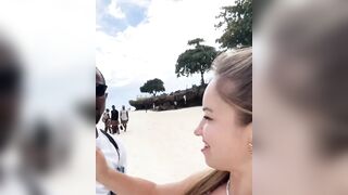 Now we have a Ukrainian woman on vacation in Africa. She seems very Happy