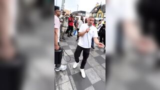 Ten British policemen with five cars want to arrest a Christian preacher because his prayers have caused anxiety to someone.