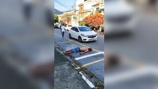 Man breaks Shovel over the Head of Opposing Football Fan