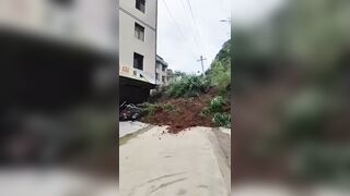 Once again, Mother Nature moves Construction Truck like it's a Toy