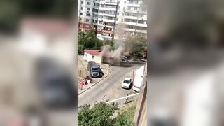 Watch: Man Filming Fire accidentally captures something more Shocking