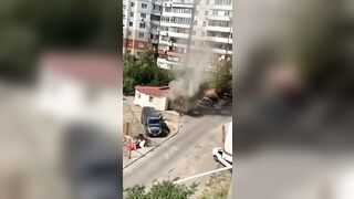 Watch: Man Filming Fire accidentally captures something more Shocking
