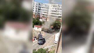 Watch: Man Filming Fire accidentally captures something more Shocking