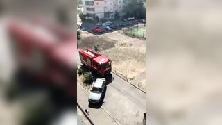 Watch: Man Filming Fire accidentally captures something more Shocking
