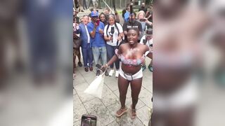 Disgusting Diddy fans Soak themselves in Oil outside Courtroom after Acquittal LOL
