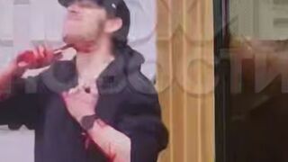 Man cuts his Throat in front of Onlookers at Airport. The man passed