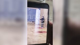 Man cuts his Throat in front of Onlookers at Airport. The man passed