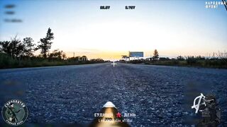 Drone waits Patiently on the Road