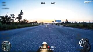 Drone waits Patiently on the Road