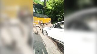 Truck Driver Releases the Load!!