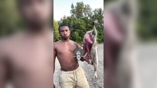 Illinois Thug Found Dead Raccoon Decides to Eat it Raw and Drink its Blood