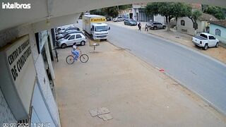 Hmm Girl on her Bicycle and her Cell Phone (Slow Motion Added)