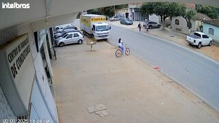 Hmm Girl on her Bicycle and her Cell Phone (Slow Motion Added)