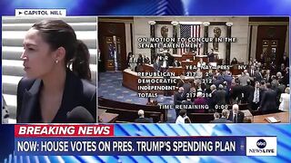 AOC in Shambles, Struggles to Respond after Trump’s Big Beautiful Bill Passes.
