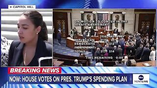 AOC in Shambles, Struggles to Respond after Trump’s Big Beautiful Bill Passes.