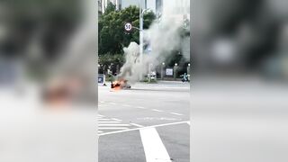 What's Up with this Maniac? Hit and Catch on Fire and Run..Literally