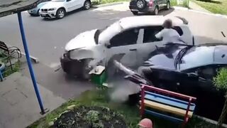 Drunk Driver smashes Woman in Horrible Car Crash