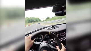 Porsche and BMW collided at high speed during Nürburgring in Germany