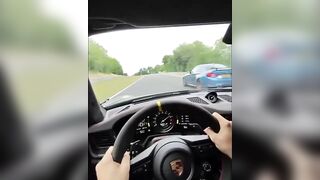 Porsche and BMW collided at high speed during Nürburgring in Germany