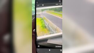Porsche and BMW collided at high speed during Nürburgring in Germany