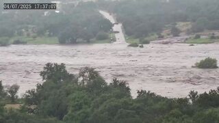 Time-Lapse Showing How Quickly The Llano River In Texas flooded.