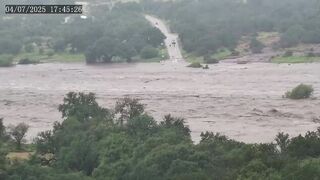 Time-Lapse Showing How Quickly The Llano River In Texas flooded.