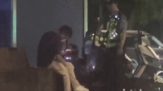 Whoops Girl working Hard for her Man is Stopped by Police