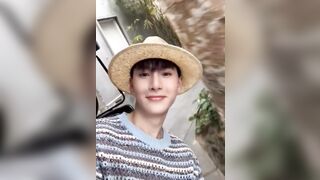 Taking a selfie video acting cute.. and then........