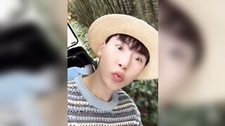 Taking a selfie video acting cute.. and then........