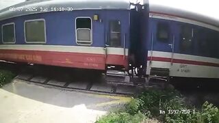 Man calls out Train before it takes Him Away Forever