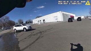 Woman Runs Over Cop and gets shot. Watch Second Angle. (multiple angles)
