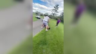 Ex-NHL Star Nick Tarnasky playing Golf turns into Fight (BRUTAL Butt Kicking)