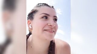 Pretty French Tourist is Stalked on the Beach by Black illegal