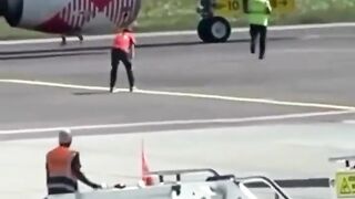 That Plane won't be Flying. Man sucked into Jet Engine dies Instantly
