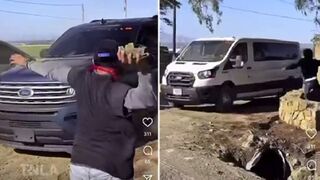 Liberal Terrorists Attack ICE Vehicles with Large Rocks After They Raided Two Weed Farms and Rescued 10 Trafficked Children and Arrested 100 Illegals
