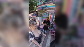 Turks in Istanbul encounter a Russian milk maiden